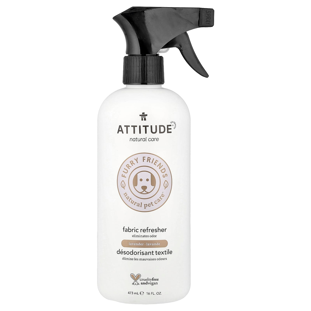 ATTITUDE, Furry Friends, Natural Pet Care, освежитель тканей, лаванда, 473 мл (16 жидк. унц.)