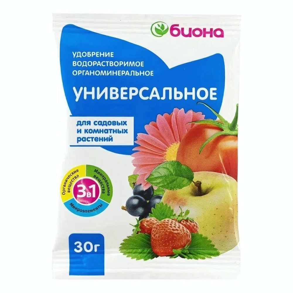 Водорастворимое удобрение Биона - Универсальное, 30г