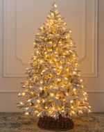 Ель заснеженная «Аляска» с 2в1 встроенной гирляндой (Литая+пвх) 180 см / 1,8 м