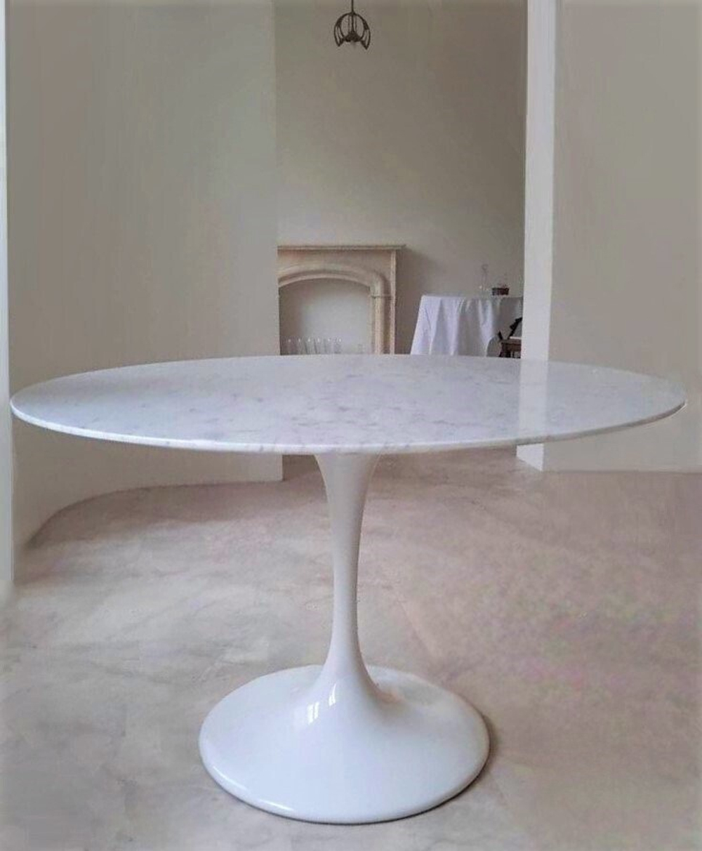 Стол обеденный белый Tulip Marble