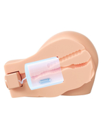 Телесный мастурбатор-полуторс с вибрацией и эффектом всасывания Back That Ass Up (Цвет: телесный)