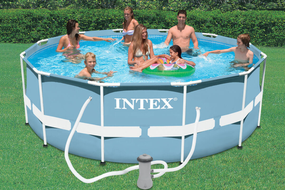 Каркасный бассейн Intex Prism Frame 366x122 см + фильтр-насос 3785 л/ч, лестница (26718/28726)