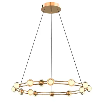 Подвесная люстра 54W 4000K 4382-15P золото Rondell Favourite
