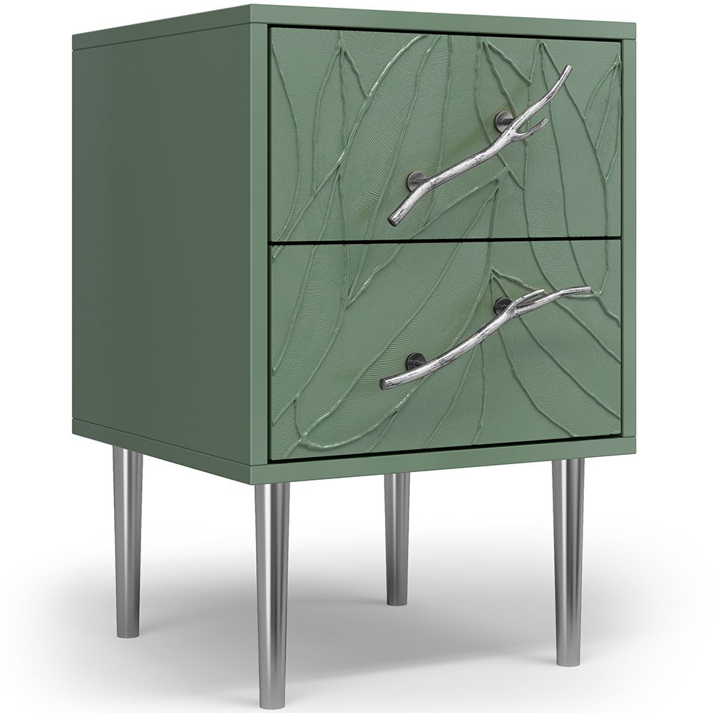 Тумба Арт Колор leaves Стайл Сильвер Зеленый нефрит