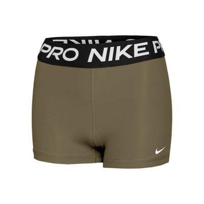 Женские теннисные шорты Nike Pro 3in Shorts Women - Olive, Black