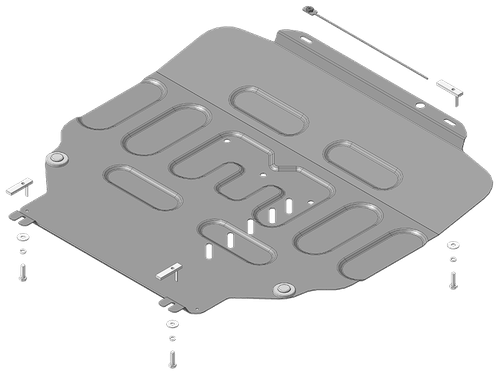 Усиленная защита Motodor картера Двигателя, КПП. 2 мм, Сталь. для Suzuki Ertiga 2018-н.в. арт.72401