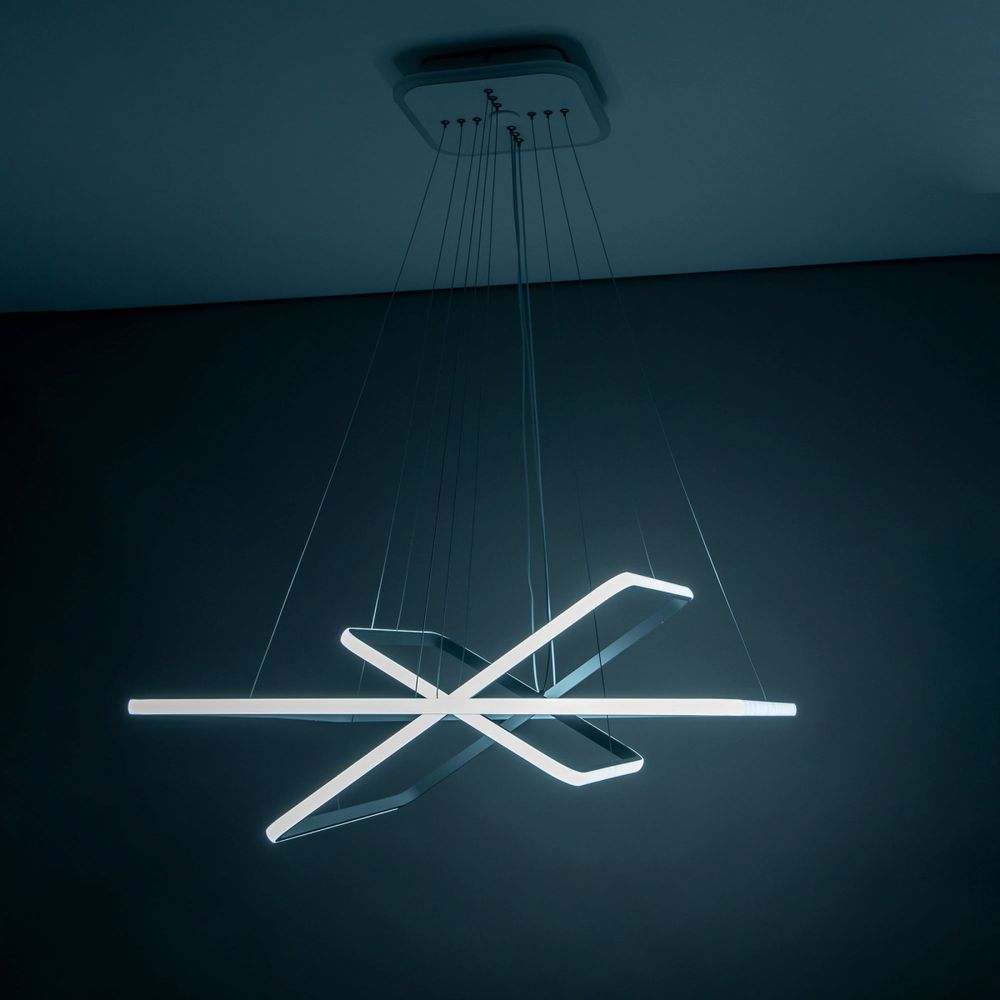 Citilux Неон Смарт CL731AK110E Умная подвесная люстра Белая