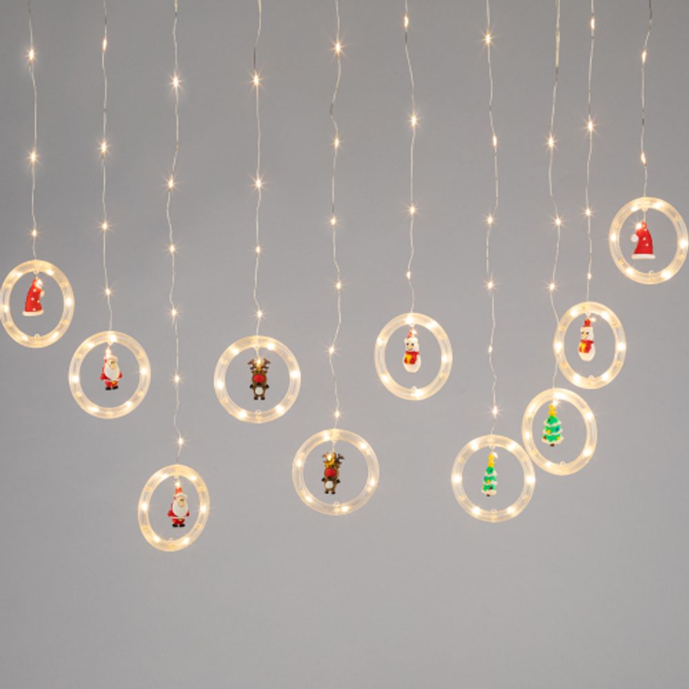 Светодиодная новогодняя гирлянда ЭРА ENING-MG занавес Волшебство теплый свет 2,7*0,5 м 120 led IP20 | Гирлянды