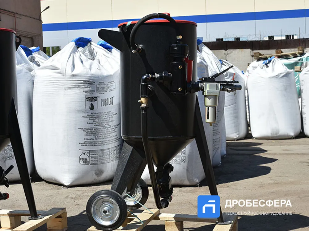 Пескоструйный аппарат PST-PS-100-3 без рукава TWIN с универсальным дозатором