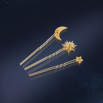 Balmain Hair Couture Набор Заколки-шпильки 3 шт цвет золото Limited Edition Pin Set Gold C4 25