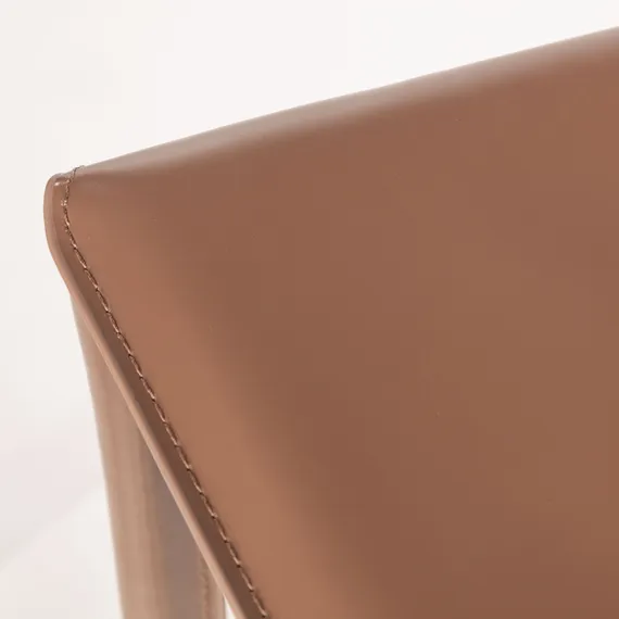 Стул полубарный Rolf, кожа капучино