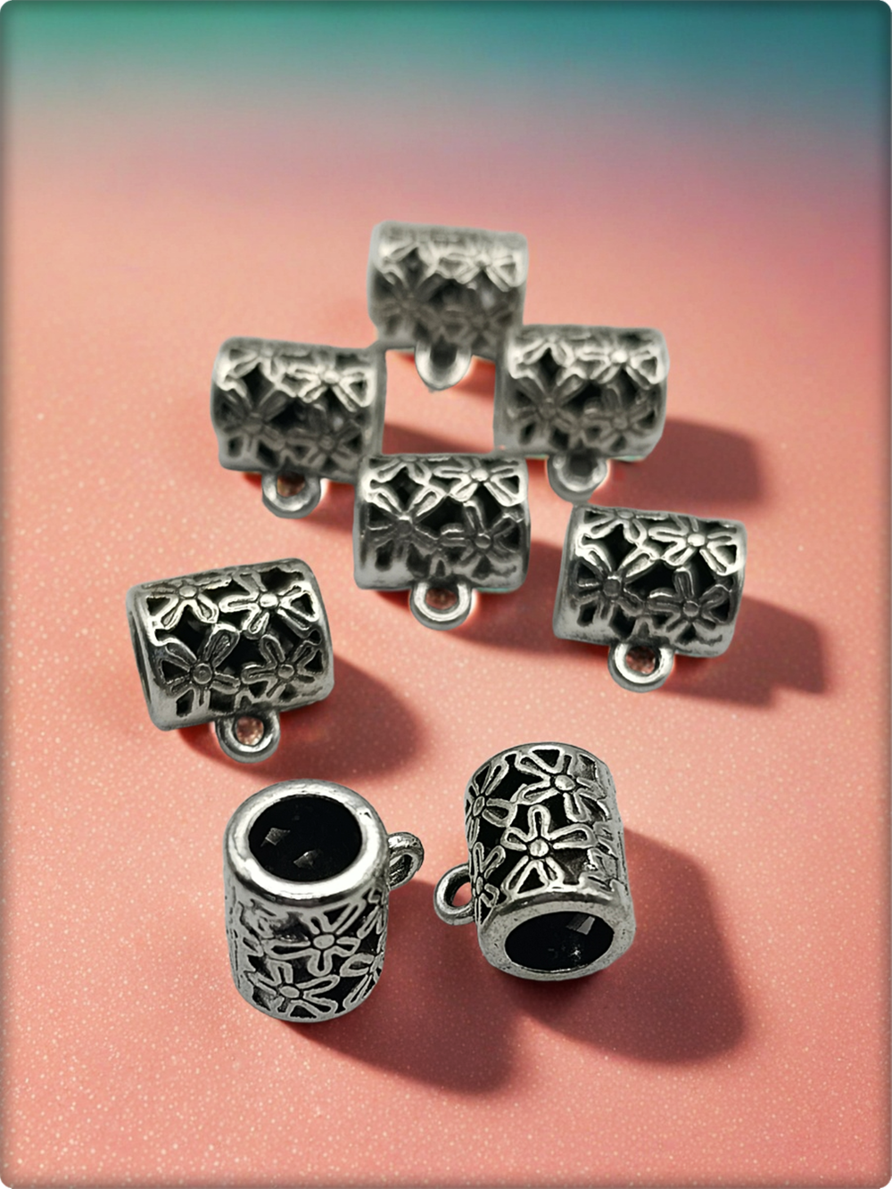 Бейлы (держатели для кулонов) "Цветы" для изготовления бижутерии.