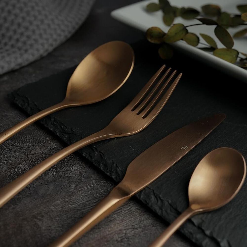 Ложка чайная 14,3 см матовая медь PVD Alessi-Copper P.L. [12]