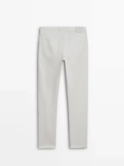 Massimo Dutti Зауженные джинсы, цвет слоновой кости