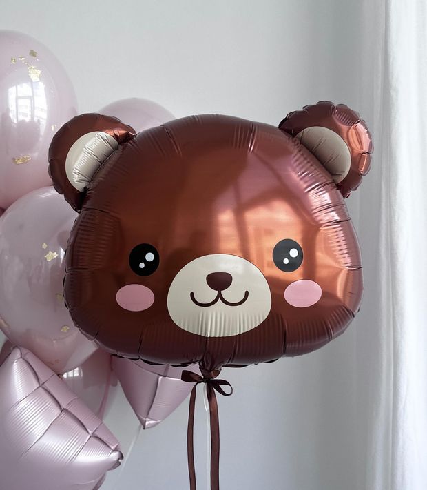 К Шар фигура 24''/61 см «Голова мишки» Милый медведь (БГ-25)