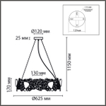 6582/8 NEOCLASSI LN25 50 золотой/прозрачный, золотой металл/стекло, металл Люстра подвесная E14 8*40W 220V QUEENY