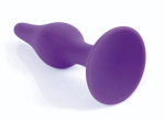 Фиолетовая анальная втулка Silcone Purple Plug Small - 10 см. (Цвет: фиолетовый)