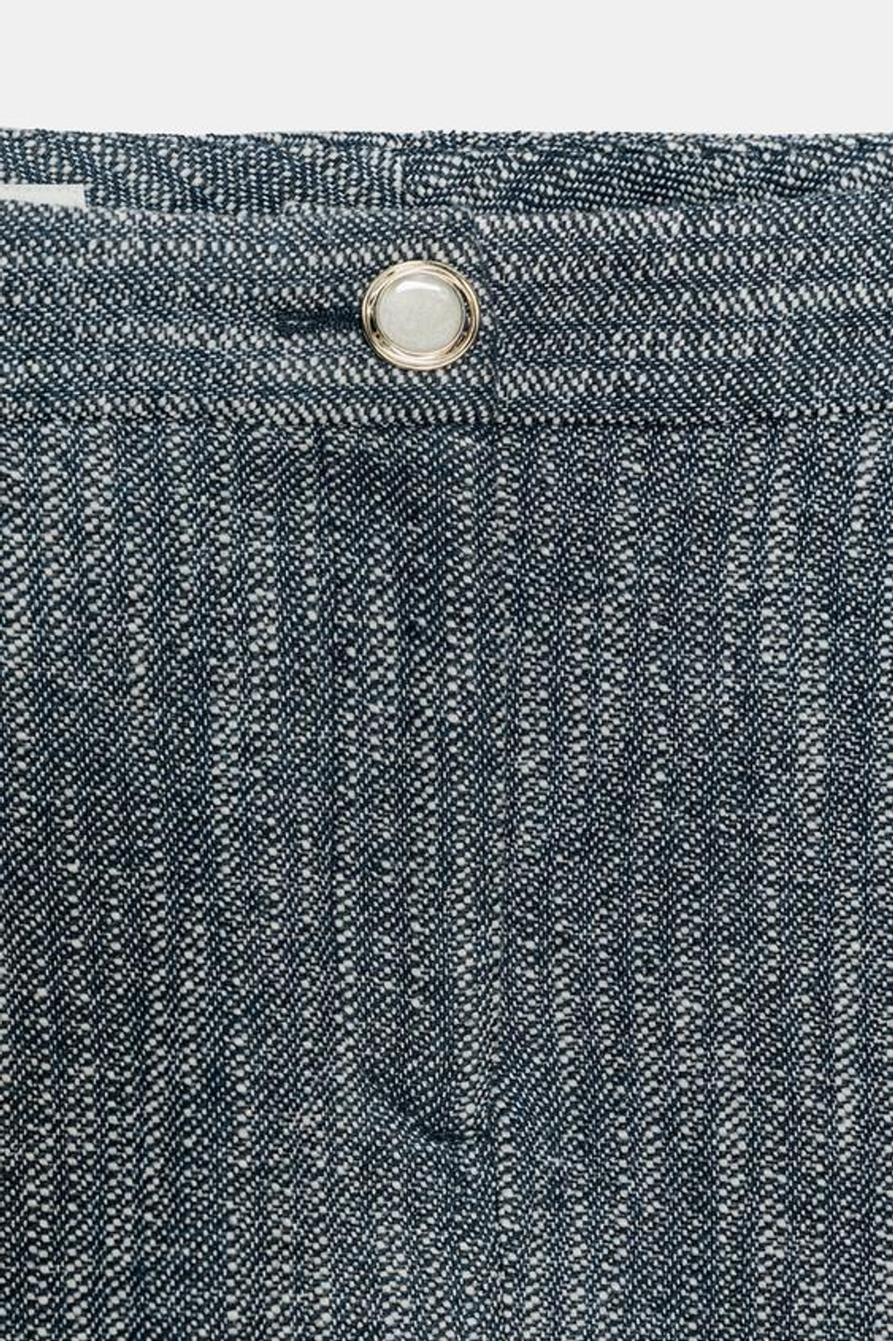 ZARA ЮБКА-ШОРТЫ ИЗ РЕЛЬЕФНОЙ ТКАНИ, СИНИЙ/БЕЛЫЙ