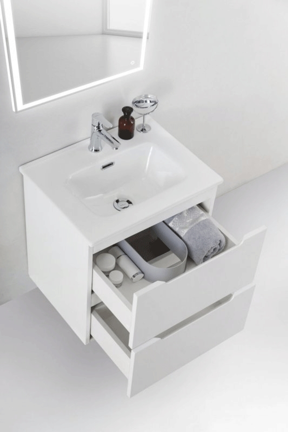 Тумба под раковину BelBagno ETNA 39-500/390-2C-SO-BL-P подвесная Bianco Lucido
