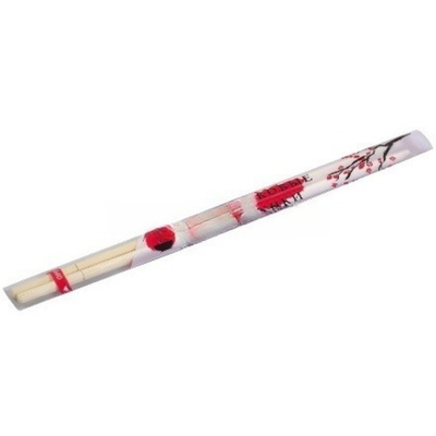 Палочки для суши в п/э прозрачная пленка круглые+зубочистка 20 см (100/2000 шт.) 440-610