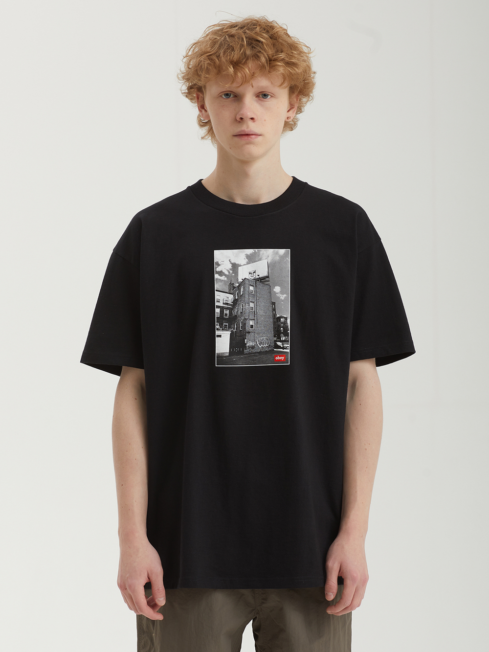 Мужская Футболка Obey Boston Billboard