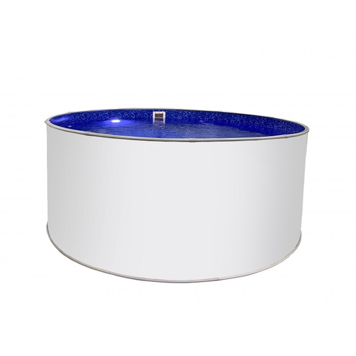 Бассейн круглый Лагуна ( 2,50 х 1,25)(сигнальн белый RAL9003)каркас,скиммер,чашка 0,4мм/25015-04