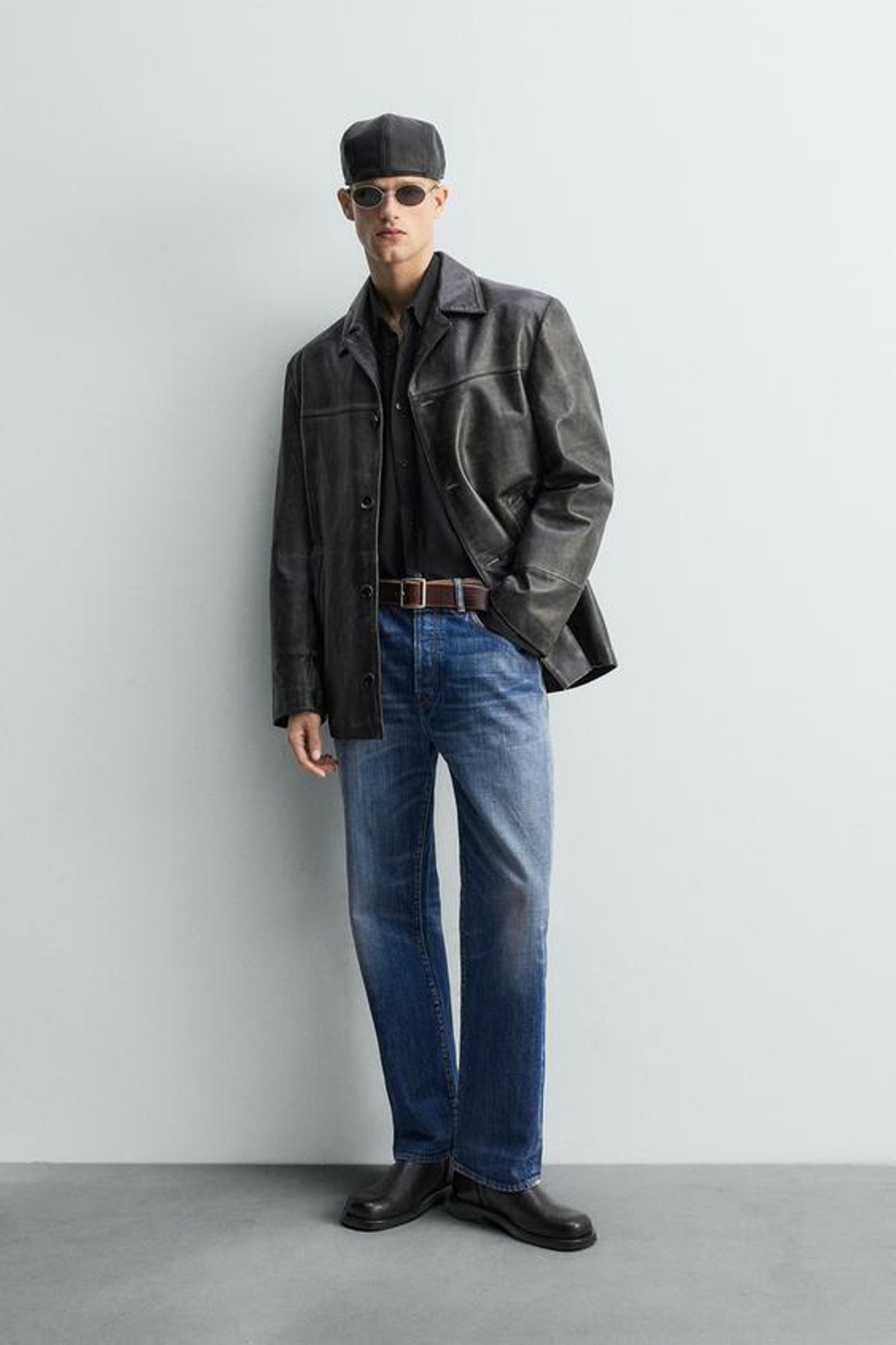 ZARA ДЖИНСЫ ПРЯМОГО КРОЯ ДЛИНОЙ ДО ЩИКОЛОТКИ - LIMITED EDITION, ВЫЦВЕТШИЙ СИНИЙ