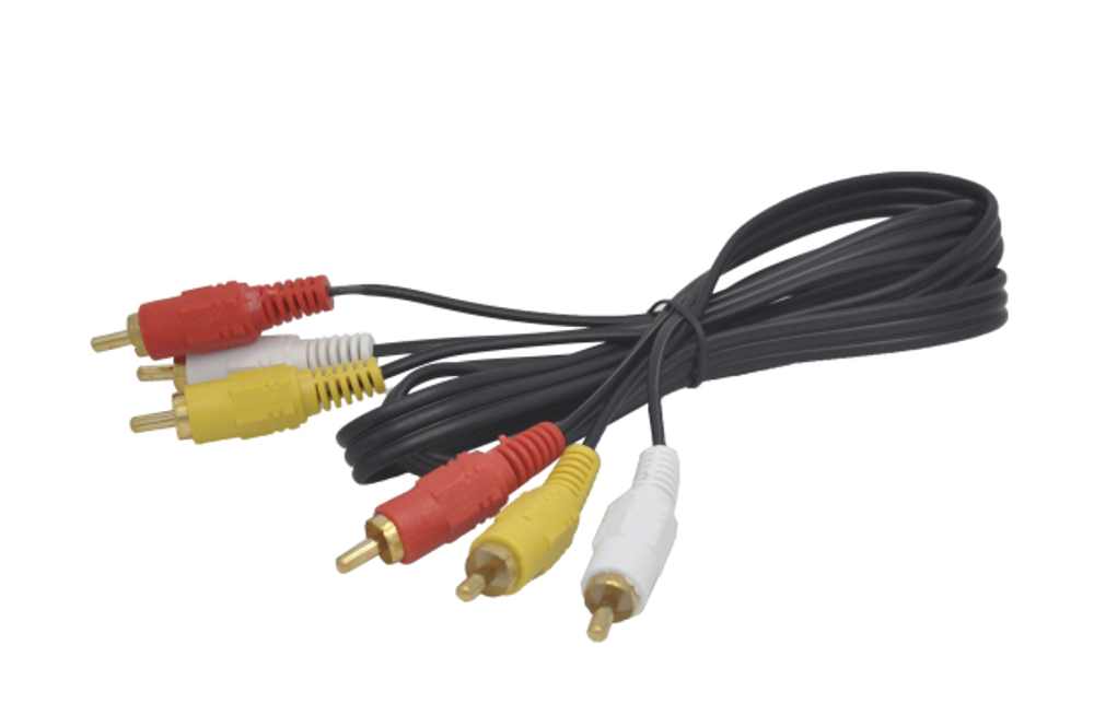 Кабель TV/AV Geplink AT 1002 3RCA-3RCA 1м