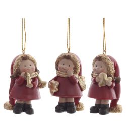 GAEM Фигурка декоративная подвесная "Девочка", L4 W3,5 H6,5 см, 3в.