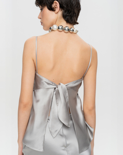 Топ из жемчужного сатина