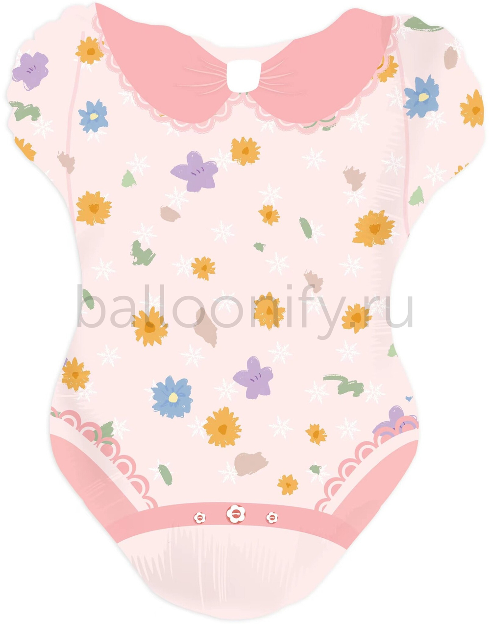 Шар (24''/61 см) Фигура, Боди для малышки девочки, 1 шт.