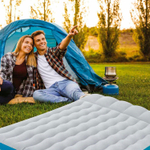 Мaтрас нaдувной Intex 67999 Camping 193х127х17 см / Матрас надувной Интекс двухместный велюровый в палатку для кемпинга и туризма