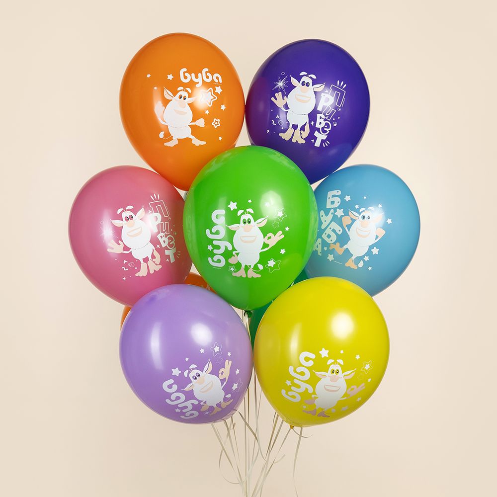 Шар (12''/30 см) Буба, Ассорти, пастель, 1 ст, 25 шт.