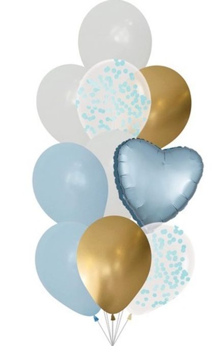 Букет шаров "Голубая нежность"