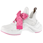 LOUIS VUITTON Archlight 1.0 Sneakers "White With Pink Monogram Ribbon" Women"s