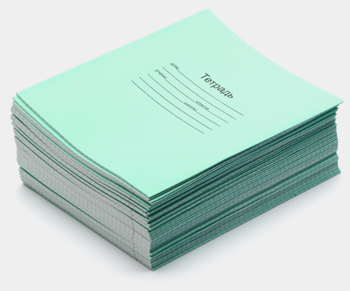 Тетрадь 18л клетка Зеленая обложка "Маяк"