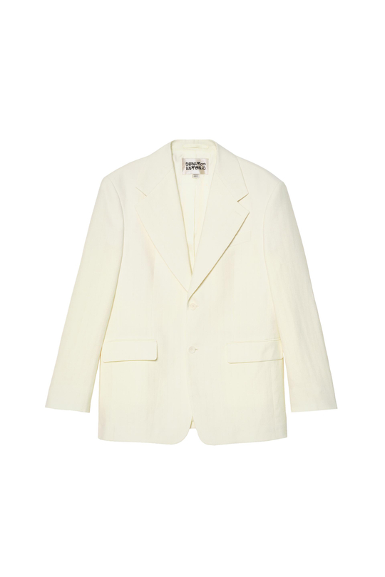 ZARA X BENITO ANTONIO БЛЕЙЗЕР ИЗ СМЕСОВОГО ЛЬНА, ЭКРЮ