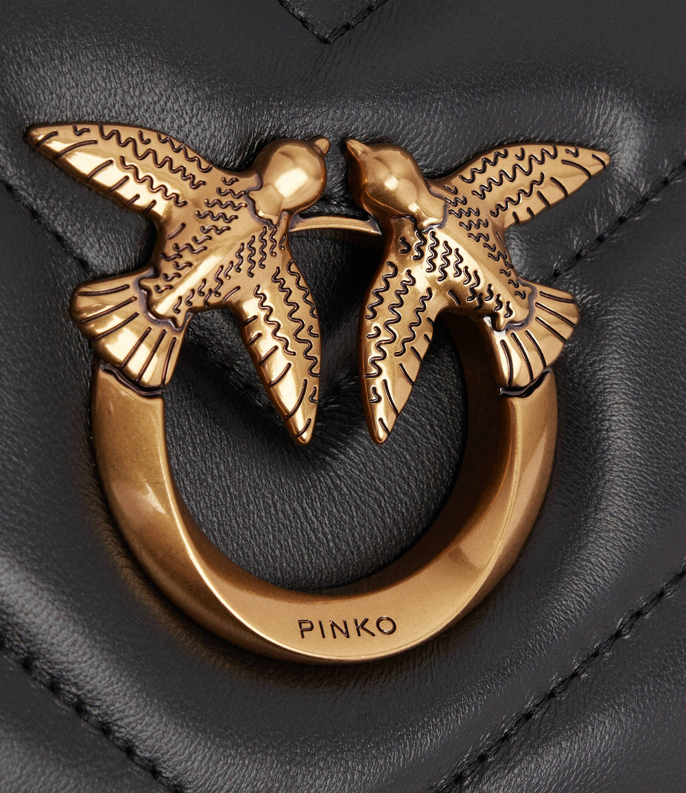 Кожаная сумка через плечо LOVE CLICK MINI SHEEP NAPPA BI Pinko - черный(100067 A136)