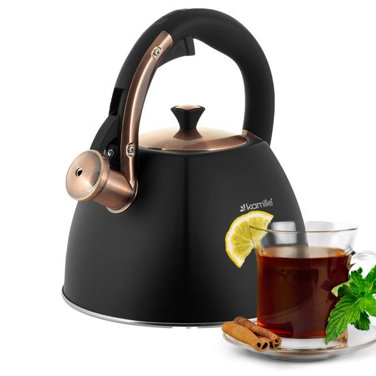 Чайник 3 л. из нержавеющей стали со свистком Kamille KM 0864