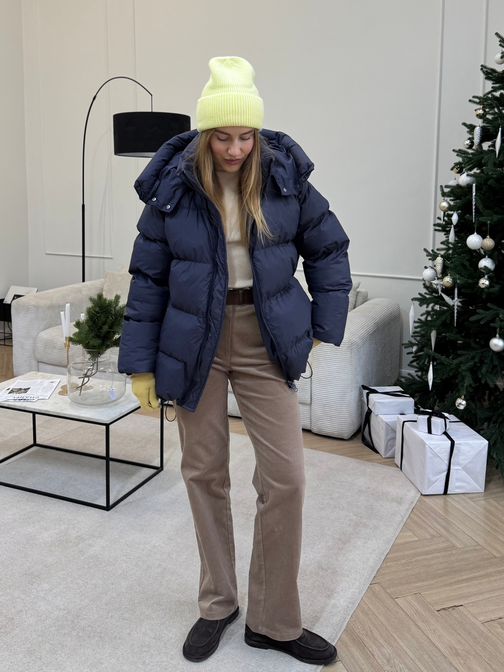 Пуховик Рокет миди синий (предзаказ к 20 декабря)