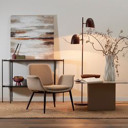 Панно декоративное с ручной росписью By Feel, 80х80 см, бежевое