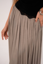 Юбка из модала со складками в миди длине