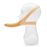 Телесный фаллоимитатор с креплением на лицо The Original Facilitator - 14 см. (Цвет: телесный)