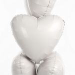 Ag Шар Сердце 19''/46 см, Мистик сатин пудра мистик (БГ-15)