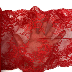 Кружево эластичное красное 23 см