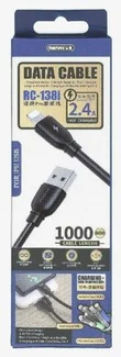 Кабель Remax RC-138i USB-C to Lightning  data cable (iPhone) 1m черный