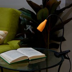 ULM-D501 4W-4000K ORANGE Светильник настольный светодиодный прищепка. Механический выключатель. Оранжевый. TM Uniel