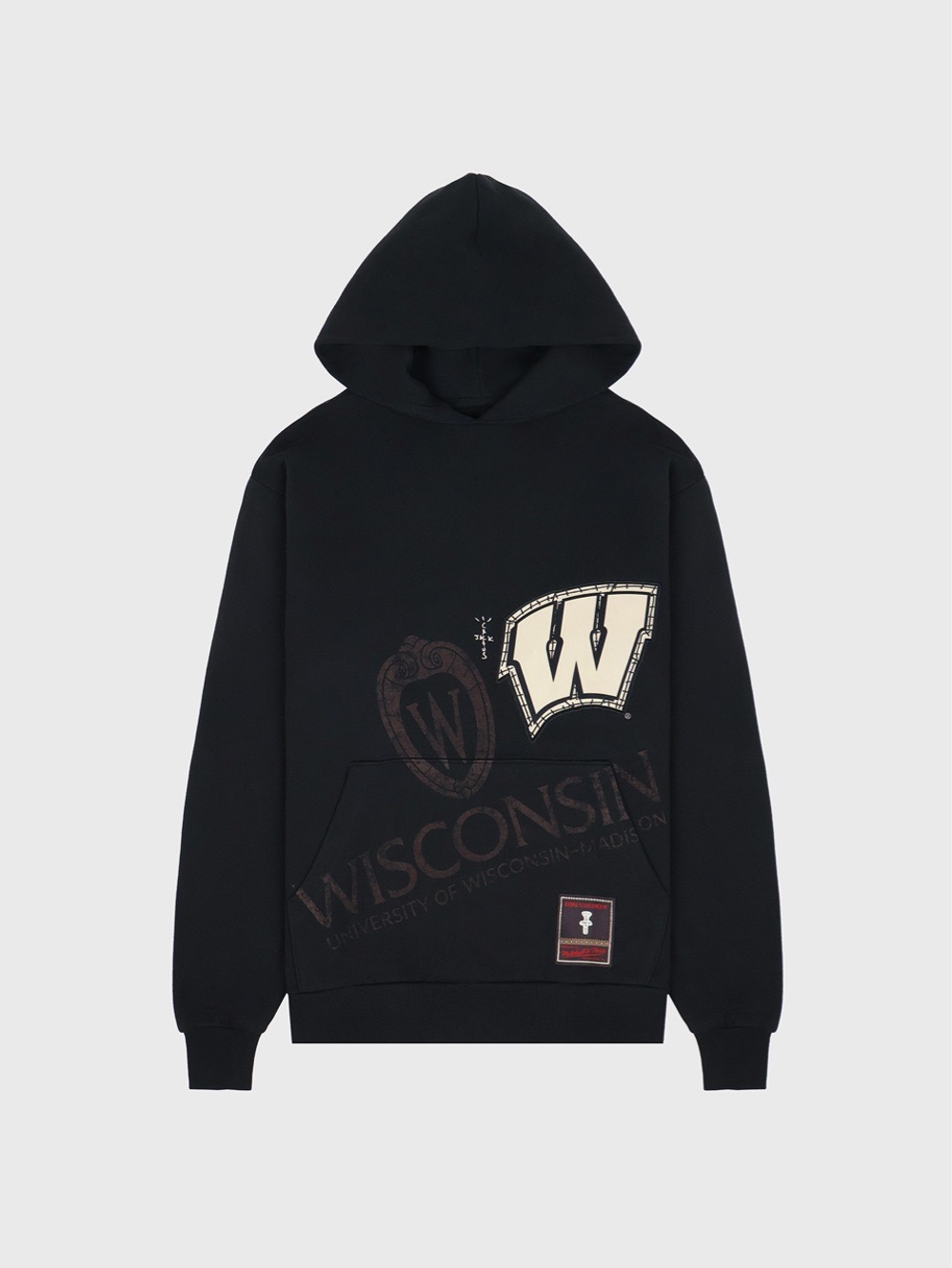 Худи Travis Scott Cactus Jack × Mitchell & Ness Wisconsin Badgers