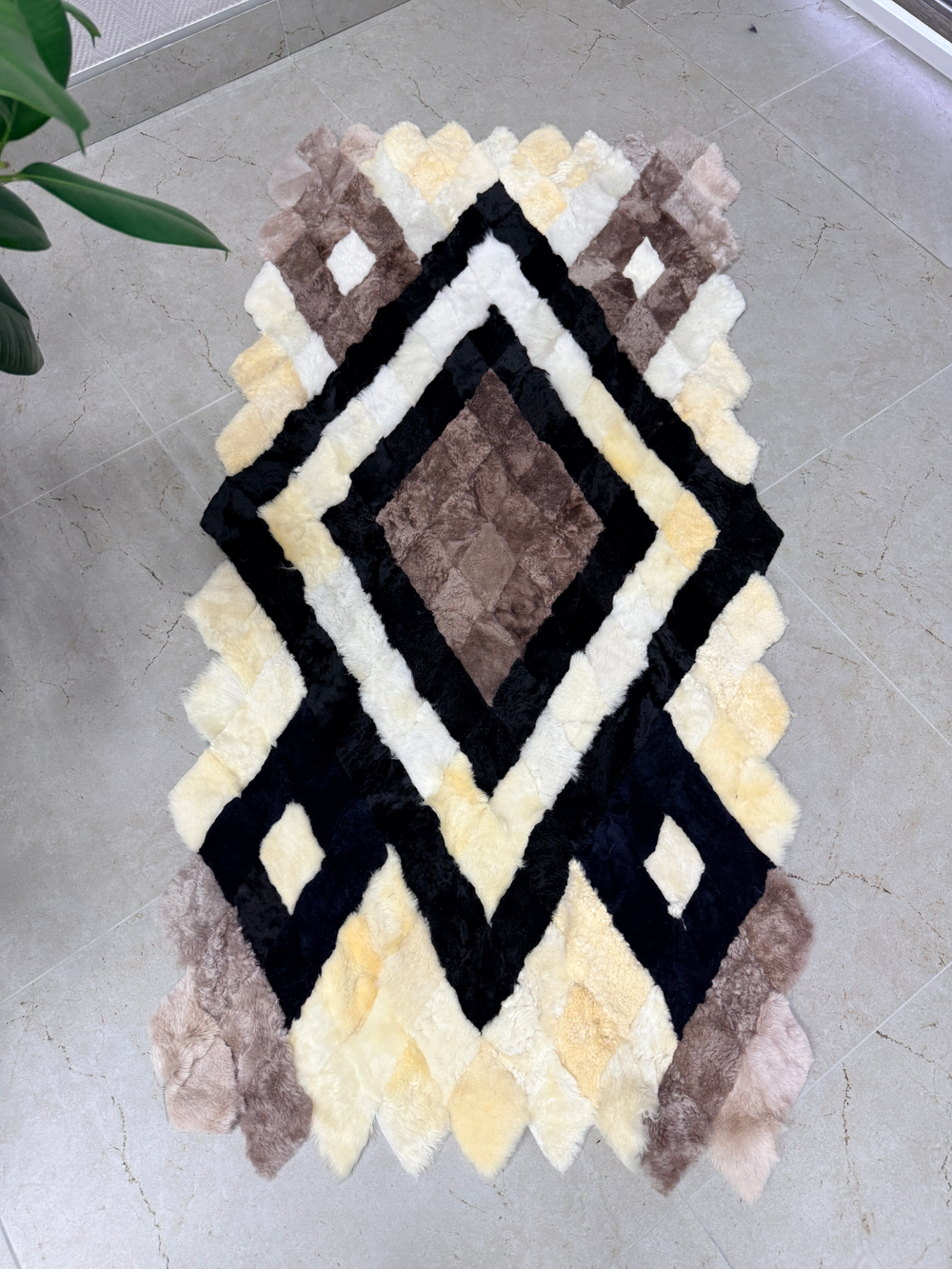 Меховой Коврик прикроватный накидка на кресло из овчины