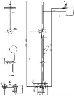 Душевая стойка Aquanet Passion S2
